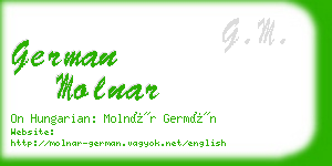 german molnar business card
